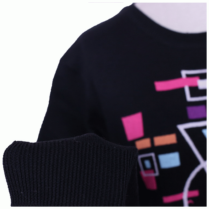 Многоцветный геометрический жаккардовый женский модный свитер 2018