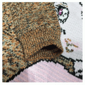 Свитер пуловера дам Intarsia шерстей нестандартной конструкции OEM \u0026 ODM милый связал