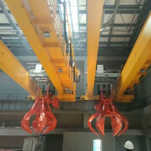 Двухбалочный мостовой кран с грейфером