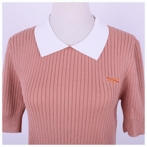 Дамы подходят поло шеи стрекоза с коротким рукавом пуловер свитер для официальных мероприятий