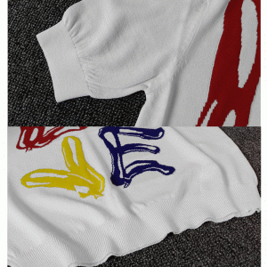 2018 Custom Jacquard LOVE Шрифт с коротким рукавом Летний пуловер свитер