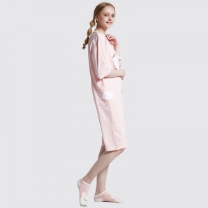 Женский пижамный комплект из хлопкового джерси с принтом Onesie Pink