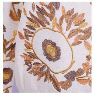 Пуловер свитера ткани дам вышивки нестандартной конструкции флористический шерстяной