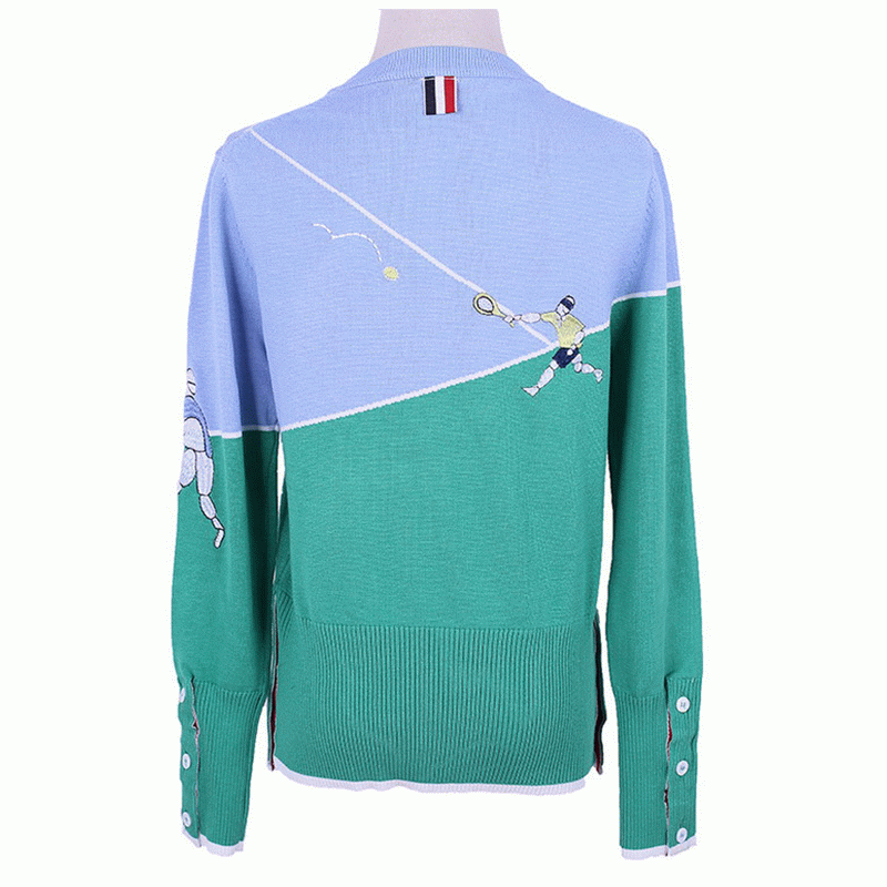 Индивидуальные OEM дизайн вышитый пуловер вязаный свитер мужчин