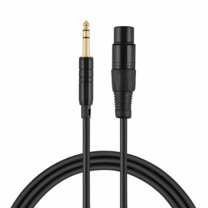 TRS 6,35 мм (1/4 дюйма) штекер к XLR, черный кабель