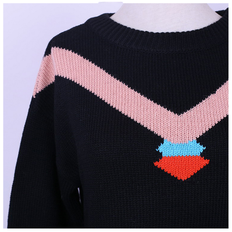 Пользовательские шерсти OEM длинное тело полосатый свитер моды 2018 женщин