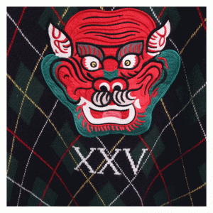 Warm Dragon Face Patchworks Winter Толстый компьютерный вязаный свитер Пуловер