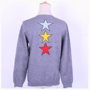 Жаккардовая вязаная кофта свитера парчи весны 2018 года