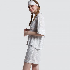 Пижамный комплект с короткими штанами из вискозы для женщин