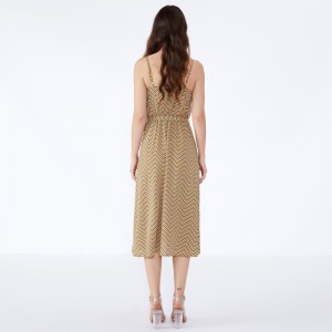 Полосатый Лето 2019 шифон Vestidos Casuales Женщины Винтажное платье