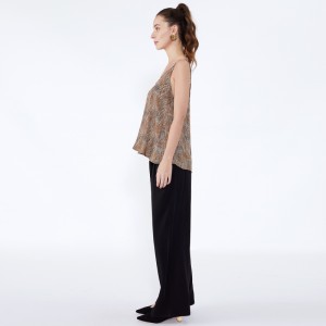 Последние Дизайн Свободная Уличная Женская Брюки Черное Пальто Брюки JSDJ2516