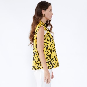 Жилет с мраморным принтом и открытыми плечами Женские сексуальные жилетки SI5118