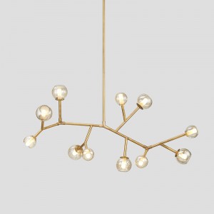 Простая Личность Стеклянный Утюг Гостиная Столовая Гостиница Люстра Km2149