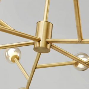 Nordic Simple Personality Стеклянный утюг Ресторан Люстра Km2150