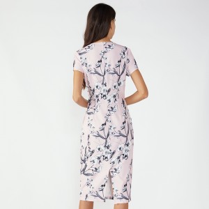 Корейское длинное платье из лайкры из полиэстера Lady Fashion