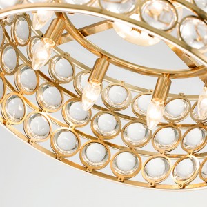 Люксовый Дом-Отель New Nordic Modern Metal Glass Люстра Km2136