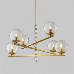 Модерн Арт Дизайн Гостиная Мода Стеклянный шар Люстра Km2131