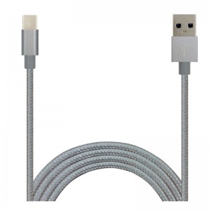 Чистый цвет нейлонового кабеля для передачи данных Type-C