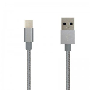 Чистый цвет нейлонового кабеля для передачи данных Type-C