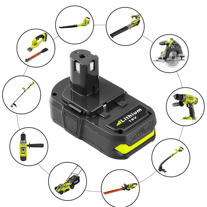 Для Ryobi P102, P103, P104 2000 мАч 18 В литий-ионные сменные аккумуляторные батареи