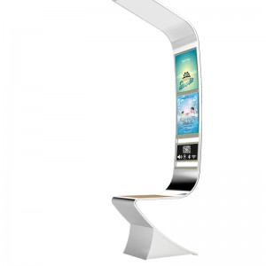 Скамейка мебели самой популярной умной солнечной рекламы улицы деревянная с рамкой металла