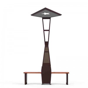 Высокое Качество Зарядки Телефона Wi-Fi Hot Spot LED Реклама Умный Солнечный Открытый Парк Стальной Скамьи