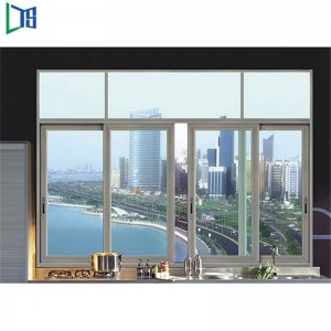 Алюминиевые раздвижные или складные окна с порошковым покрытием серого и черного цвета для жилых и коммерческих зданий