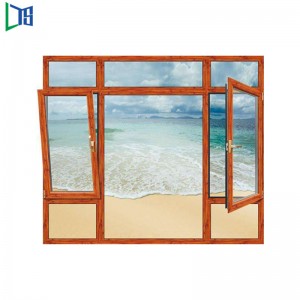 Алюминиевые окна наклона и поворота Алюминиевые окна с порошковым покрытием белого цвета