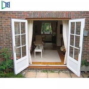 As2047 Алюминиевая створчатая дверь с порошковым покрытием серого цвета и двойным остеклением Low-E