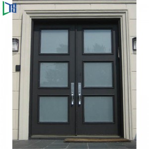 Great Exterior As2047 Двойная стеклянная створчатая створка Французская алюминиевая дверь с порошковым покрытием или деревянной отделкой