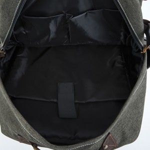 18SC-6891D Army Green Durabel Холст Натуральная кожа Рюкзак Бизнес Ноутбук Bagpack Подлинная Дорожный Пакет