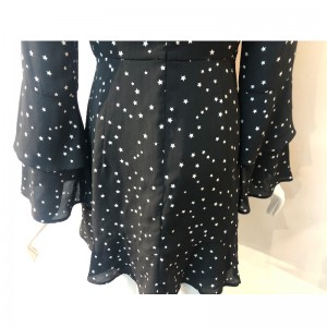 БЕЛОЕ ЗВЕЗДНОЕ ПЕЧАТЬ ПЛАТЬЕ JLWD0007