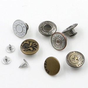 Изготовленная на заказ мода напечатала вокруг кнопки металла щелчковой на джинсы 10