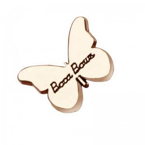 Мода бабочка дизайн кнопки одежды металл золотой хвостовик кнопки для гребня 13