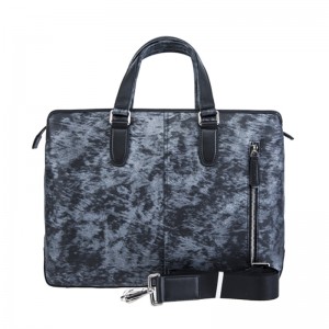 18SG-6816F с двух сторон использовать двухцветный уникальный дизайн тканый мужской портфель из натуральной кожи
