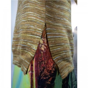 Оранжевый откидной свитер RLWS0040F