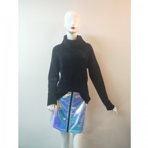 ЧЕРНЫЙ ВЫСОКОКОННЫЙ СВИТЕР RLWS0054F