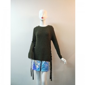 ХАКИ Свитер с разрезами RLWS0057F