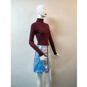 СВИТЕР КРАСНЫЙ ВЫСОКИЙ RLWS0062F