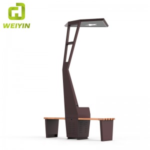 Популярная солнечная интеллектуальная садовая скамейка для зарядки мобильного телефона