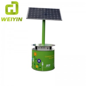 Зарядная станция сотового телефона солнечной силы нового типа напольная для умного города
