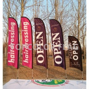 Пользовательские печати рекламные флаги перо