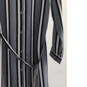 Полосатый длинный рукав блузка JLWB0012