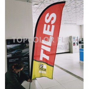 Высокое Качество Оптовая 16ft Пляж Перо Флаг С Гибким Полюсом