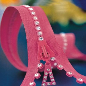 Высокое качество дизайна одежды Rhinestone молния для куртки 8