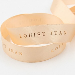 подгонянная цветастая печать логоса выбивает фольгу напечатала черную тесемку сатинировки