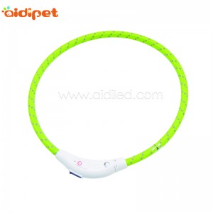 Новый Питомец Питомца Рождественский Светодиодный Ошейник с Светоотражающими Шелками Водонепроницаемый Pet Ошейник Светодиодны...