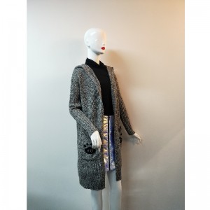 Серый свитер-кардиган RLWS0091F