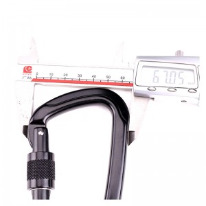 Открытый алюминиевый сплав с замком типа D альпинистской застежкой карабином