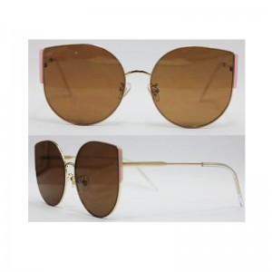 Оптовые Пользовательские Логотип Металлические Солнцезащитные Очки Женщины Big Cat Eyes Frame